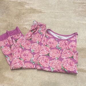 Sweet Honey: floral Pink Pajama Set